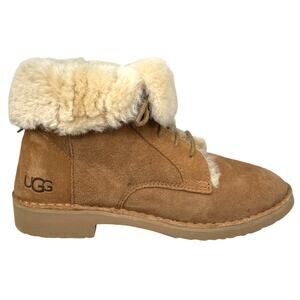 UGG Women's Quincy Brown Suede Lace Up Winter Boots Size US 6.5